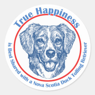 Echt geluk Nova Scotia Duck Tolling Ronde Sticker
