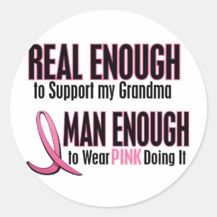 Echt genoeg BORSTKANKER T-shirts (oma) Ronde Sticker