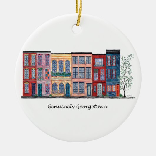 Echt Georgetown Keramisch Ornament (Voorkant)