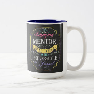 Echt Geweldige Mentor Citaat Aangepaste Typografie Tweekleurige Koffiemok