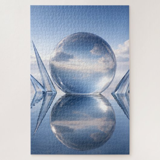Echt glas, angst en ref legpuzzel (Verticaal)