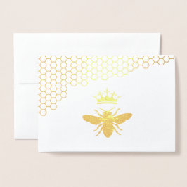 ECHT goud folie koningin bij Kaarten