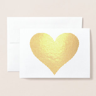Echt gouden folie hart folie kaarten