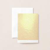 Echt gouden foliepatroon 50e Jubileum Dank u Folie Kaarten (Met envelop)