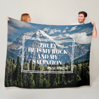 Echt Hij Is Mijn Rots Christelijke Bergfoto Fleece Deken