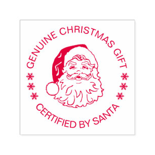 Echt kerstcadeau gecertificeerd door de kerstman zelfinktende stempel