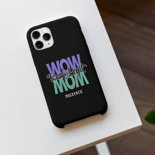 Echt legitiem Hoesje met wauw mam afdrukken (Paars