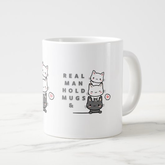 Echt Man Houd Mokken en katten met drie eenheden v (Voorkant rechts)