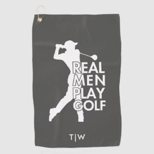 Echt Man Speel Golf Grappig Golf Thema Golfhanddoek
