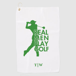 Echt Man Speel Golf Grappig Golf Thema Golfhanddoek