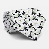 Echt Munt Vine Bounful Florals Stropdas (Opgerold)