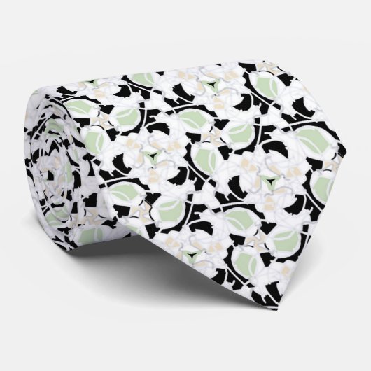 Echt Munt Vine Bounful Florals Stropdas (Opgerold)