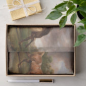 Echt (niet AI) Victoriaans Schilderen van 3 Paarde Tissuepapier (Geschenk)