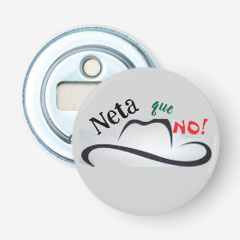 Echt niet! button flesopener