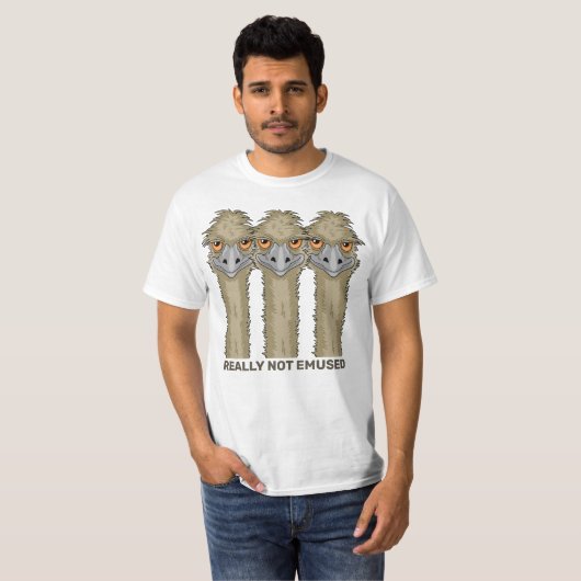 Echt niet gebruikt Funny Emu Pun T-shirt (Voorkant volledig)
