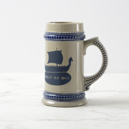 Echt oude marine Stein Bierpul (Rechts)