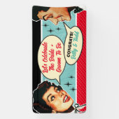 Echt retro koppels bruiloft douche banner (Verticaal)