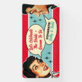 Echt Retro Koppels Bruiloft Douche Banner 2 (Verticaal)