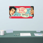 Echt Retro Koppels Bruiloft Douche Banner 2 (Beurs)