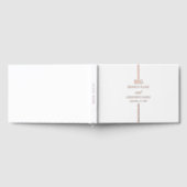 Echt Roos Gold Folie Minimal Monogram Huwelijk Gastenboek (Volledig)