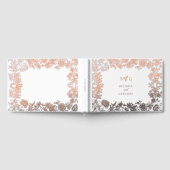 Echt Roos Goudfolie Bloemen Botanische bruiloft Gastenboek (Volledig)