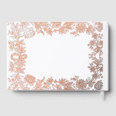 Echt Roos Goudfolie Bloemen Botanische bruiloft Gastenboek (Achterkant)