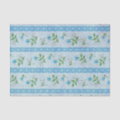 Echt rustiek en grunge bloeien Blue Decoupage Tissuepapier (Voorkant)