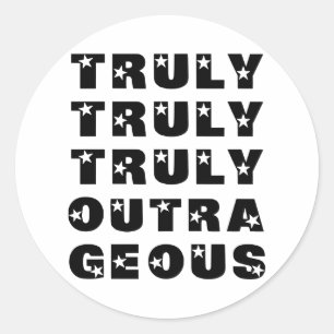 Echt schandalig ronde sticker