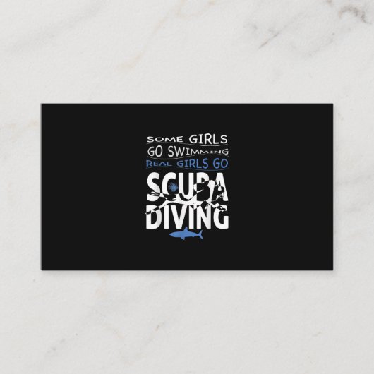 Echt scuba-duikend meisje: sommigen zwemmen grappi informatiekaartje (Voorkant)