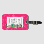 Echt? Ziet dit Roze label eruit als je tas? Bagagelabel (Voorkant (horizontaal))