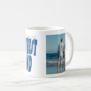 Echtband Foto met zee blauwe tekst Koffiemok