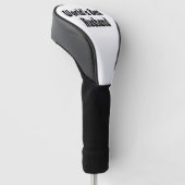 Echtband met zwarte kop golfheadcover (Schuin)