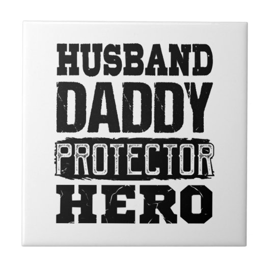 Echtbare vader beschermster vaderdag Gift pap Tegeltje (Voorkant)