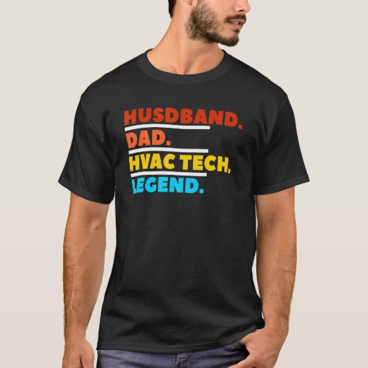 Echtbare vader Hvac Tech Legend Technicus T-shirt (Voorkant)
