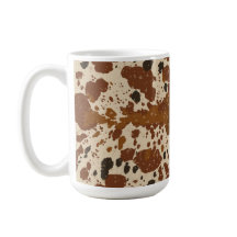 Echte 100% Latte Koeienhuid Patroon Mok | Neutraal