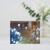 Echte acorn met kerstlichtketens - Kerstmis Briefkaart (Staand voorkant)