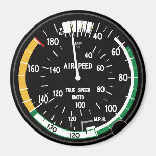 Echte Airspeed Indicator voor Nerd Geeks Magneet