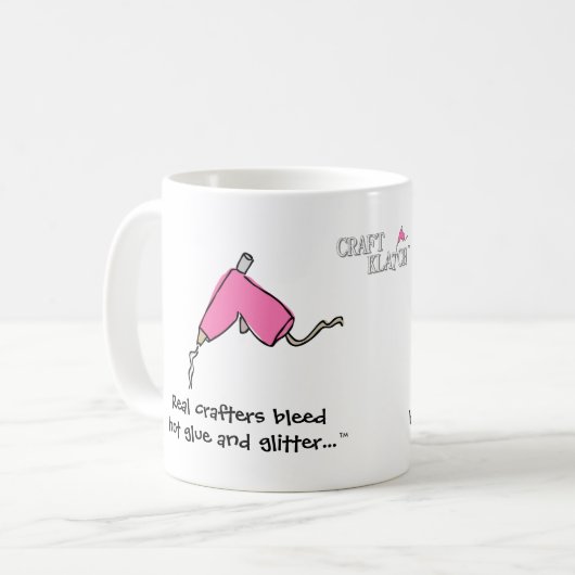 Echte ambachtelijke tapijten met hete lijm en glit koffiemok (Voorkant links)