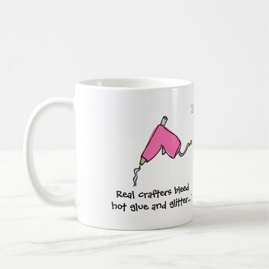 Echte ambachtelijke tapijten met hete lijm en glit koffiemok (Links)