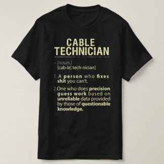 Echte Amerikaanse definitie van kabeltechnicus T-shirt