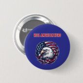Echte Amerikaanse Held Patriottisme Moed Design Ronde Button 5,7 Cm (Voorkant /achterkant)