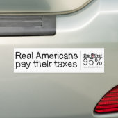 Echte Amerikanen Bumpersticker (Op auto)