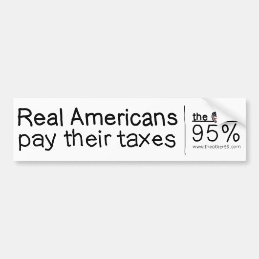 Echte Amerikanen Bumpersticker (Voorkant)