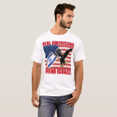 Echte Amerikanen verdedigen Israël T-shirt (Voorkant volledig)