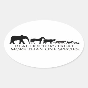 Echte artsen (dierenartsen) behandelen meer dan éé ovale sticker