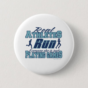 Echte atleten rennen ronde button 5,7 cm