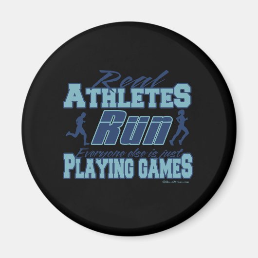 Echte atleten Run Magneet (Voorkant)