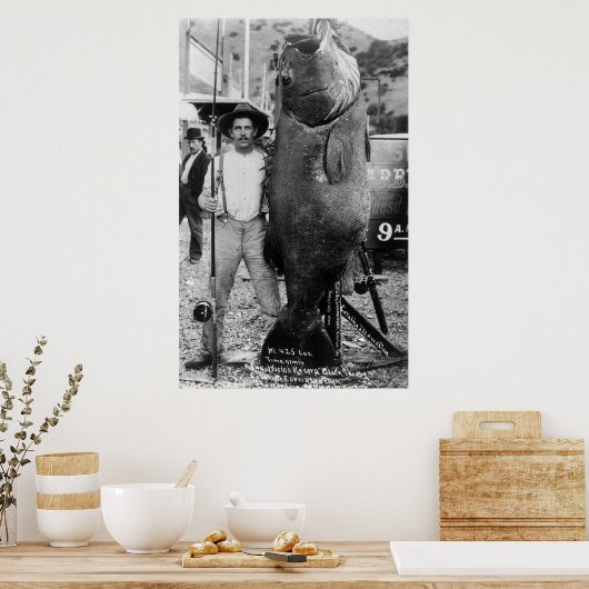 Echte Big Fish, begin jaren 1900 Poster (Keuken)