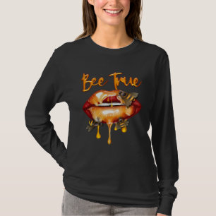 Echte Bijen Honing Kus Lippen HoningBij Koningin K T-shirt