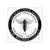 Echte bijenkast voor bijenwas 	rubberstempel (Afrduk)